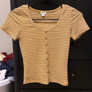 Striped Button Down Tshirt